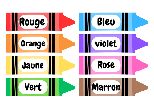 KS1/KS2 French: Colours Flashcards & Rainbow Colouring Activity