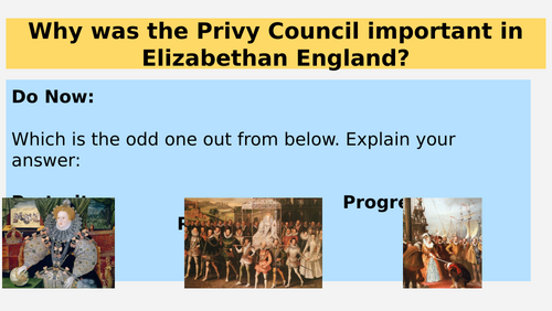 Elizabeth Lesson 8 – Why Was the Privy Council Important?
