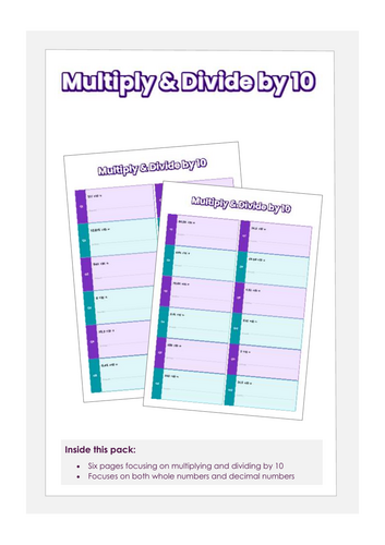 Multiplying and Dividing numbers by 10