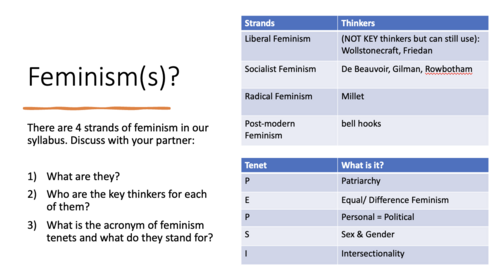 Feminism Core Concepts Revision - Edexcel Government & Politics - Lesson Plan & Materials