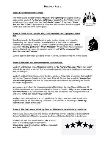 Macbeth Story Summary with Quotes