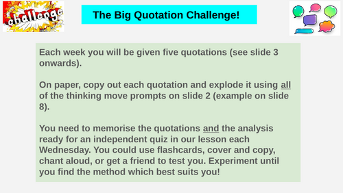 Big Quotation Challenge - ACC, AIC, Macbeth, P+C Poetry