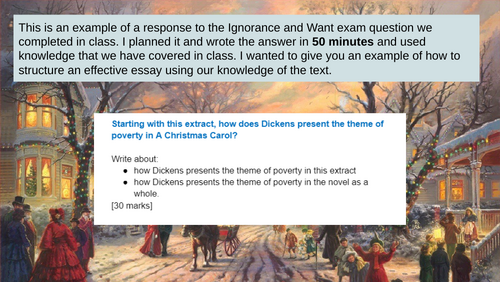 Christmas Carol Timed Model Answer + Exam Strategies