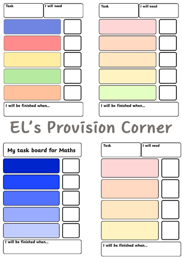 SEND- Individual task boards- 14 pages