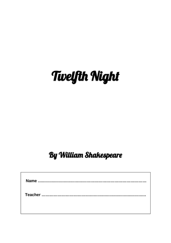 KS3 Twelfth Night Scheme of Work