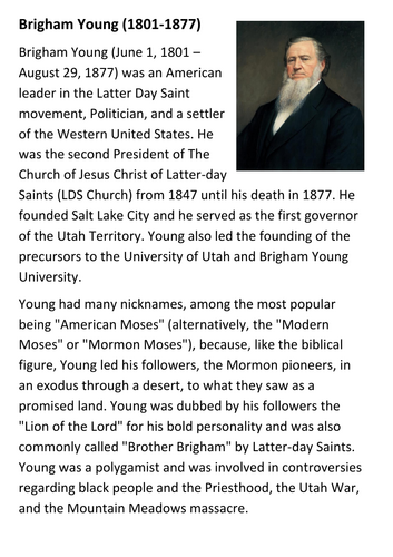 Brigham Young Handout