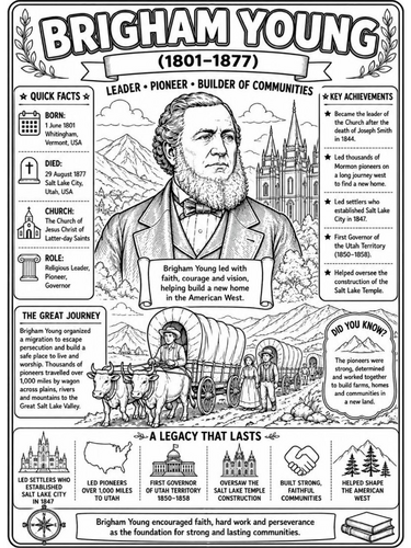 Brigham Young coloring poster