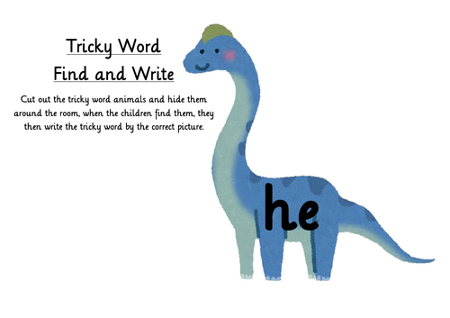 Phase 3 Tricky Words Find and Write