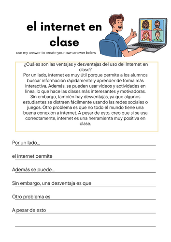 el internet Y12Sp writing