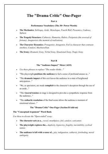 IGCSE Literature 0475 Drama: Walking Talking Mock | Exam Technique 2024-2026
