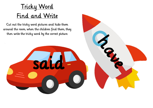 Phase 4 Tricky Words Find and Write
