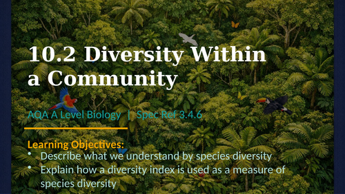 L2 3.4.6 Diversity within a community (AQA A-level Biology)