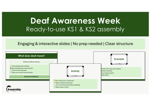 Deaf Awareness Week Assembly | KS1 & KS2 | Ready-to-Use | No Prep