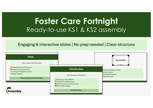 Foster Care Fortnight Assembly | KS1 & KS2 | Ready-to-Use | No Prep