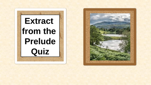 The Prelude Quiz - Power and Conflict Poetry Anthology