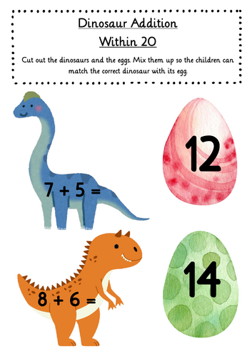 Dinosaur Addition within 20