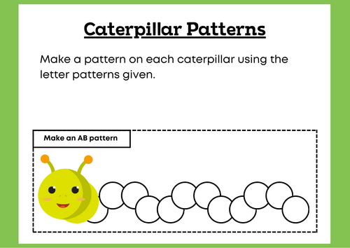 Caterpillar Pattern - EYFS/KS1