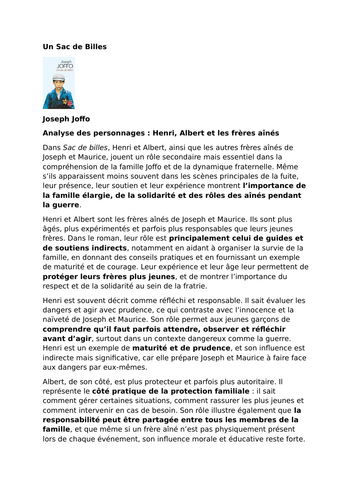 Un Sac de Billes – Joseph Joffo – Henri, Albert and the Elder Brothers