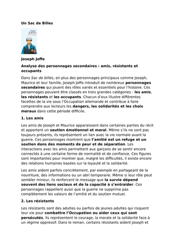 Un Sac de Billes – Joseph Joffo – Friends, Resistance and Occupiers