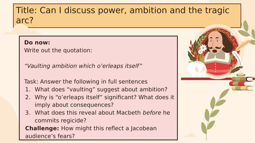 Four Exam Ready Macbeth Revision Lessons (AQA)