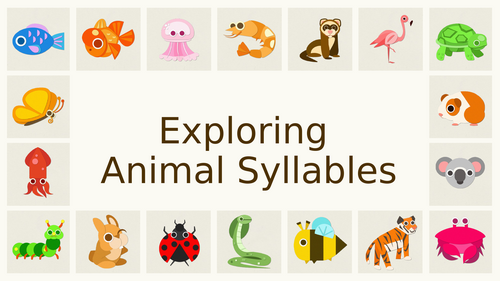 Animal Syllables: Clap & Count Interactive PPT