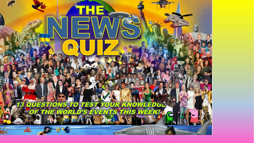 CURRENT WEEK The News Quiz 27th April - May 4th 2026 Form Tutor Time Current Affairs