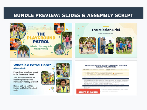 The Playground Patrol | KS1 & Lower KS2 Assembly Bundle | Playground Safety & Rules