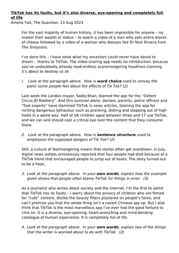 RUAE (National 5 or Higher) on Tik Tok