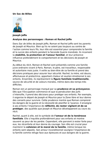 Un Sac de Billes – Joseph Joffo – Roman and Rachel Joffo