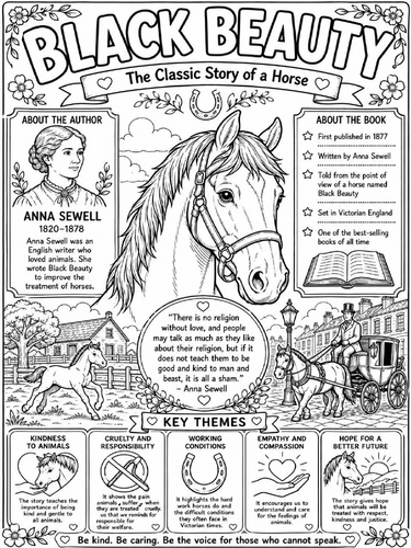 Black Beauty coloring poster