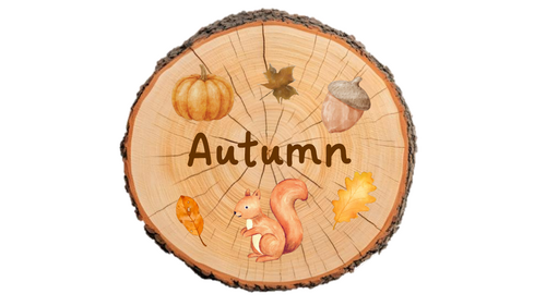 Seasons log slice posters