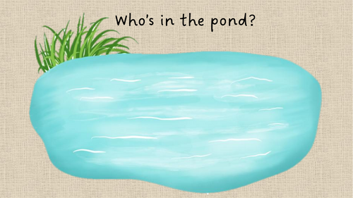 Who's in the pond? Cut and stick