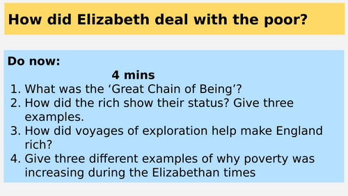 Elizabeth Lesson 30 - Poor Laws