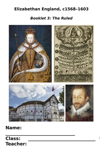AQA Elizabethan England / Culture Booklet (3/3)