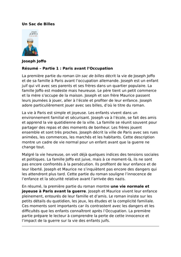 Un Sac de billes – Joseph Joffo – Part 1: Paris before the Occupation