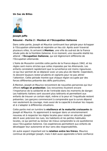 Un Sac de billes – Joseph Joffo – Part 2: Menton and the Italian Occupation