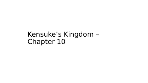 Kensuke's Kingdom- Chapter 10 - Guided Reading Lesson