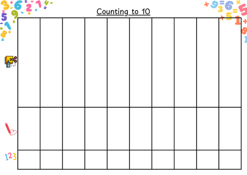 Count to 10 - cut and stick