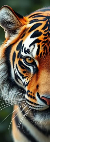 Half-Half Symmetry Animal Portraits