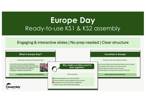 Europe Day Assembly | KS1 & KS2 | Ready-to-Use | No Prep