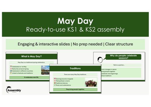 May Day Assembly | KS1 & KS2 | Ready-to-Use | No Prep