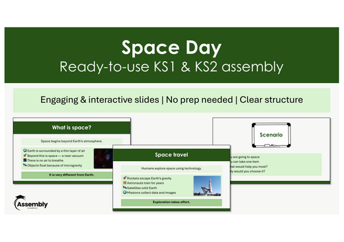 Space Day Assembly | KS1 & KS2 | Ready-to-Use | No Prep