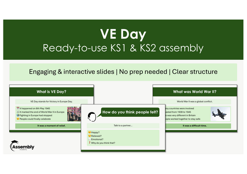 VE Day Assembly | KS1 & KS2 | Ready-to-Use | No Prep