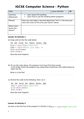 File handling in Python