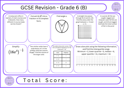 GCSE Maths Revision - Grade 6
