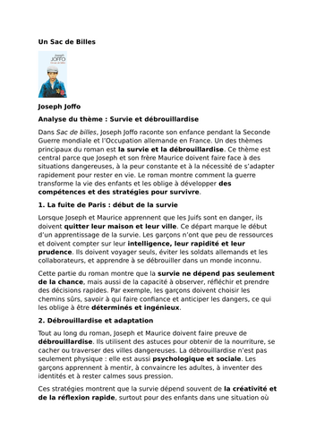 Un Sac de Billes – Joseph Joffo – Survival and Resourcefulness