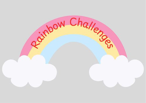 Rainbow challenge display for 3 challenges a week