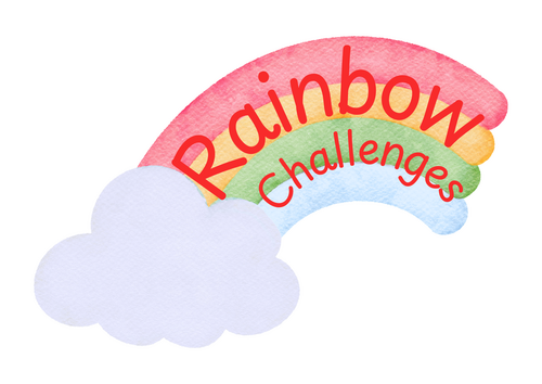 Rainbow Challenge display, 4 challenges a week