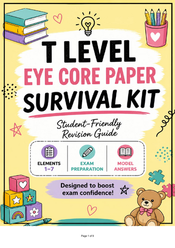 T level Core paper survival kit EYE