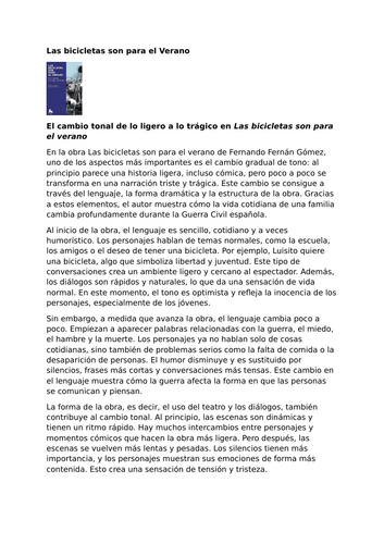 Las bicicletas son para el verano – Fernando Fernán Gómez – Tonal Shift Study